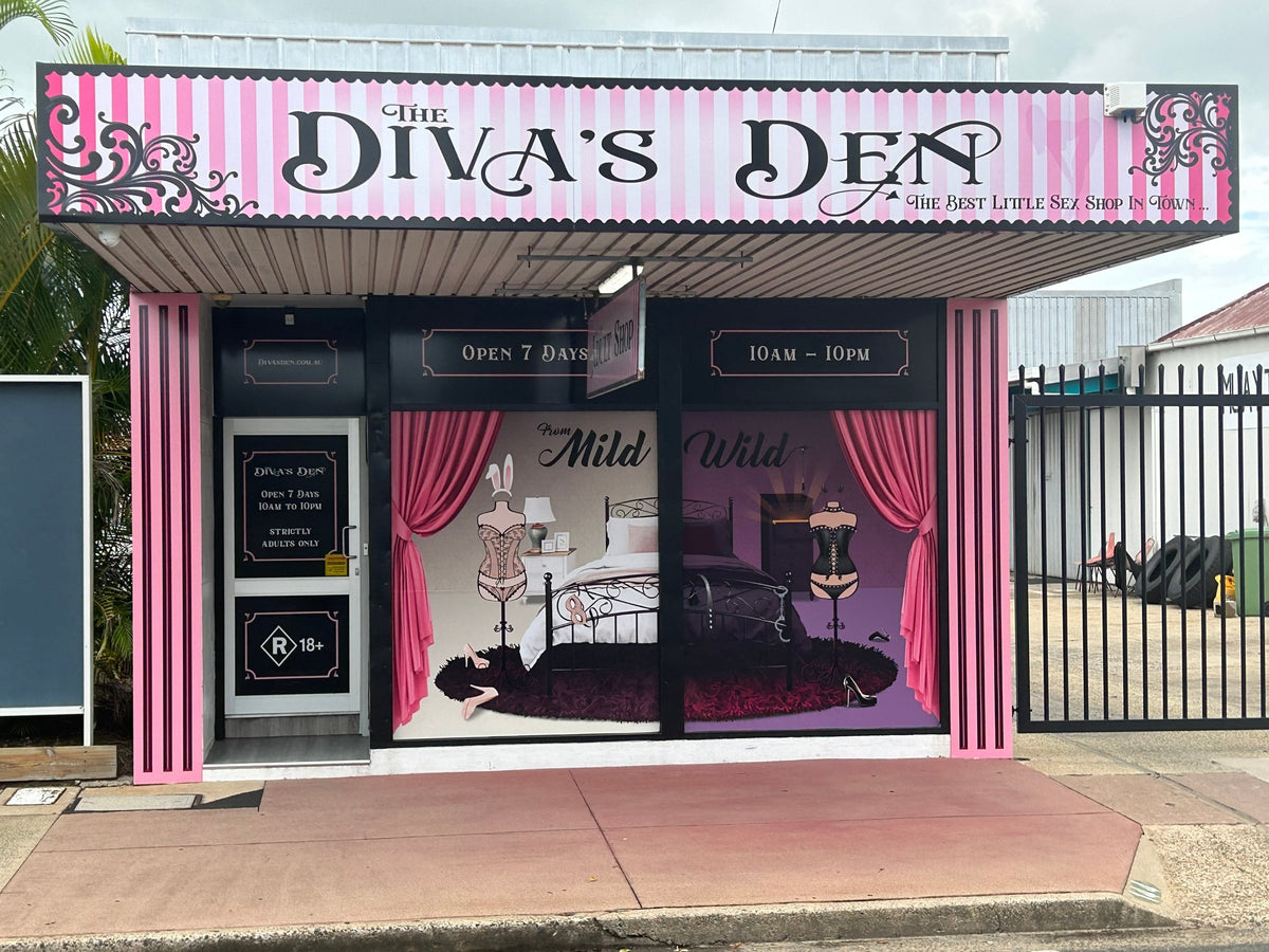 The Diva's Den shopfront on Wood Street, Mackay