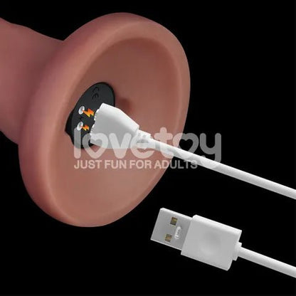 Dual Density Power Cock - 8" Flesh - divasdenau