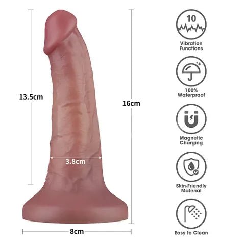 Dual Density Power Cock - 6" Flesh - divasdenau