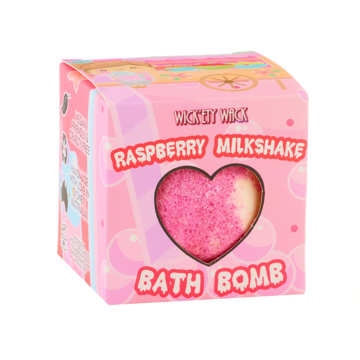 Wick’ety Wack - Raspberry Milkshake Bath Bomb - divasdenau