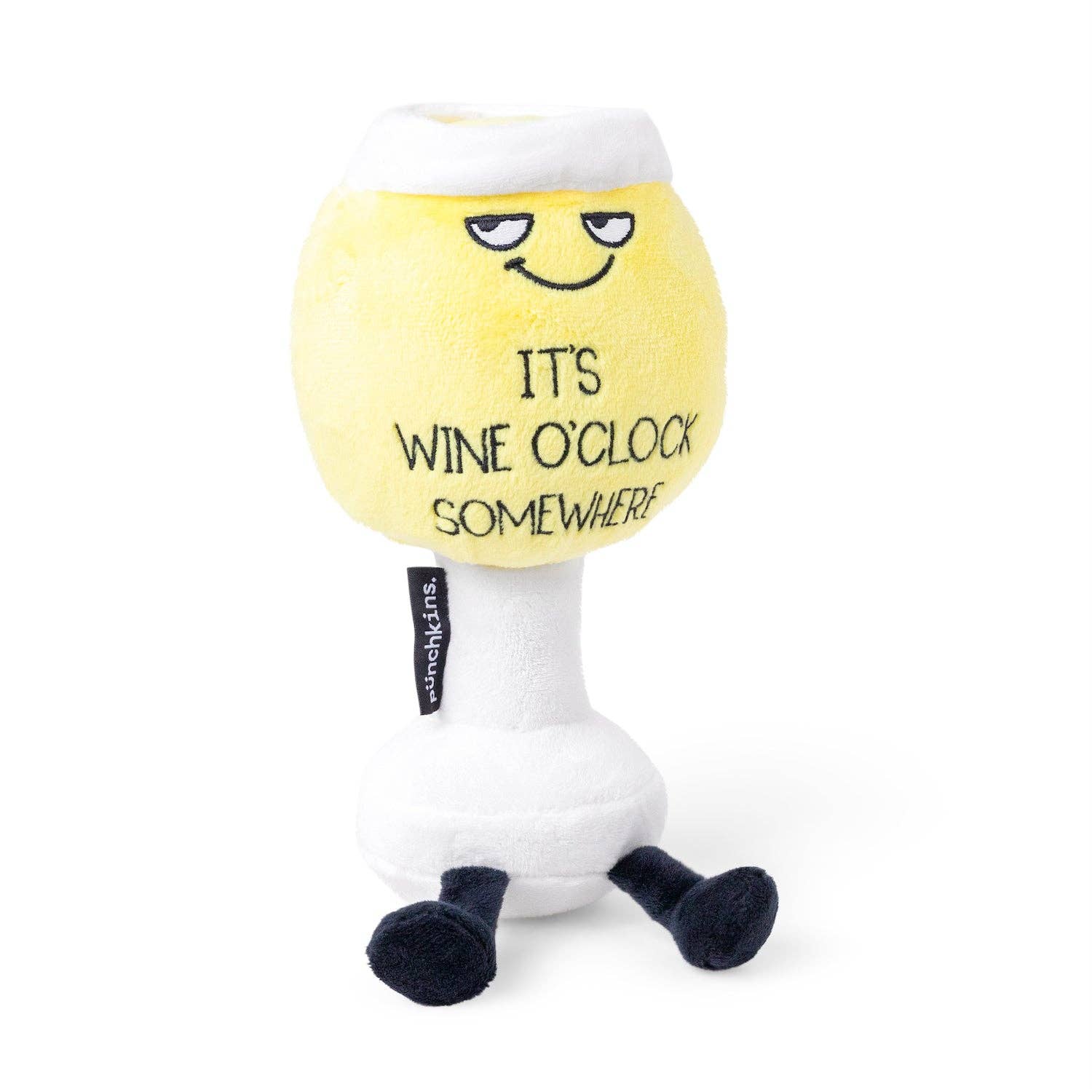 "It's Wine O'Clock Somewhere" Plush White Wine - divasdenau