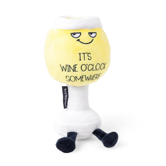 "It's Wine O'Clock Somewhere" Plush White Wine - divasdenau