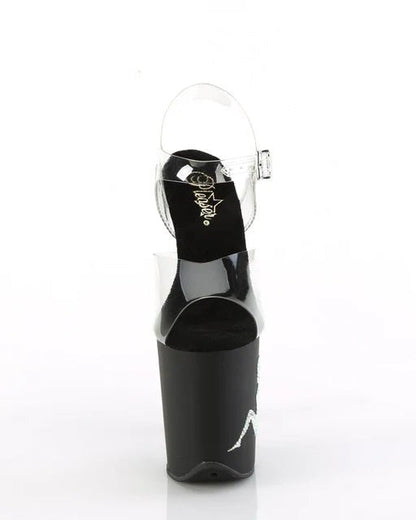 Pleaser - Flamingo Platform Sandal - White Lady Diamond - divasdenau