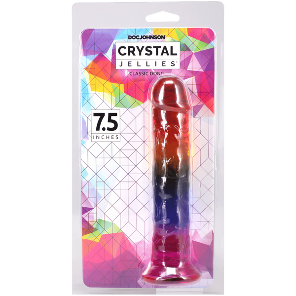 Doc Johnson - Crystal Jellies - Rainbow 7.5" - divasdenau