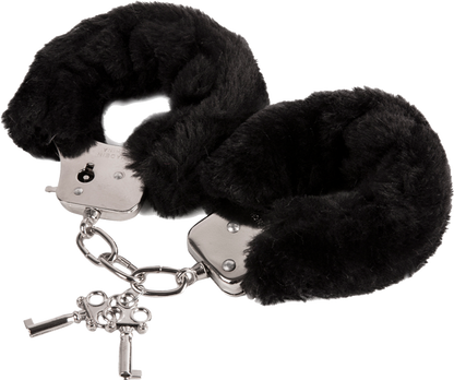 Love Cuffs - Metals Cuffs With Faux Fur Covers - Black