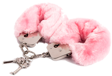 Load image into Gallery viewer, Love Cuffs - Metals Cuffs With Faux Fur Covers - Pink