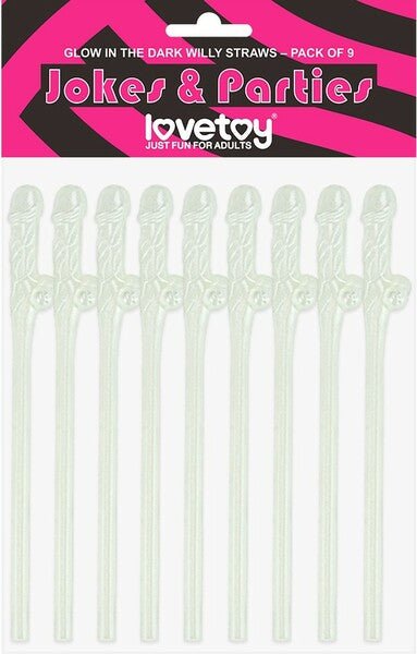 Willy Straws - Glow In The Dark - 9 Pack - divasdenau