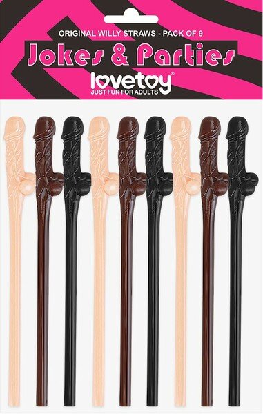 Willy Straws - Flesh/Brown/Black - 9 Pack - divasdenau