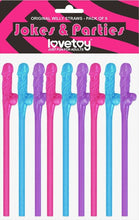 Load image into Gallery viewer, Willy Straws - Pink/Purple/Blue - 9 Pack