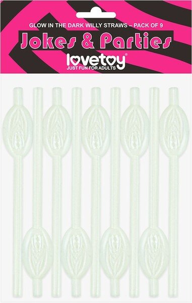 Pussy Straws - Glow in the Dark - 9 Pack - divasdenau