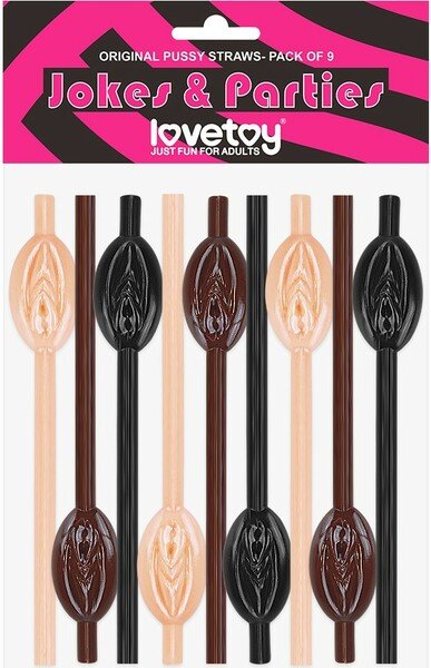 Pussy Straws - Flesh/Brown/Black - 9 Pack - divasdenau