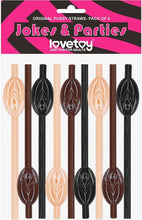 Load image into Gallery viewer, Pussy Straws - Flesh/Brown/Black - 9 Pack