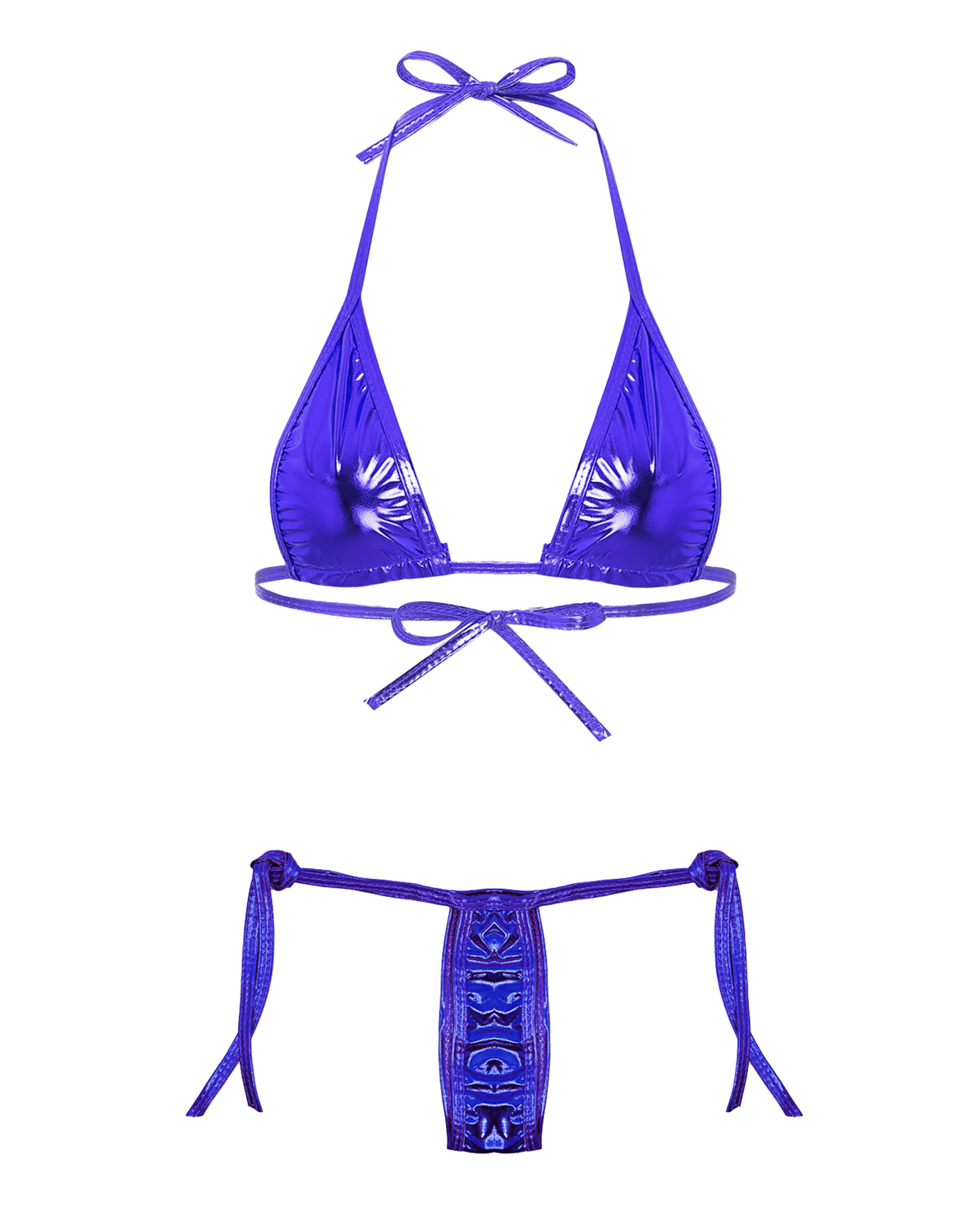 Metallic Micro Bikini - Purple - divasdenau
