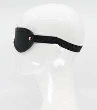Load image into Gallery viewer, Love in Leather - Leather Blindfold With Coloured Hardware - Gold