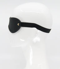 Load image into Gallery viewer, Love in Leather - Leather Blindfold With Coloured Hardware - Gold - divasdenau