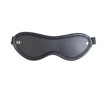 Load image into Gallery viewer, Love in Leather - Leather Blindfold With Coloured Hardware - Gold - divasdenau