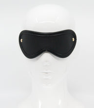 Load image into Gallery viewer, Love in Leather - Leather Blindfold With Coloured Hardware - Gold