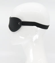 Load image into Gallery viewer, Love in Leather - Leather Blindfold With Coloured Hardware - Pewter