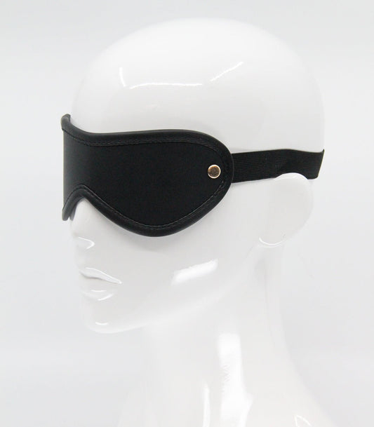 Leather Blindfold With Coloured Hardware - Rose Gold - divasdenau