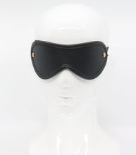 Load image into Gallery viewer, Love in Leather - Leather Blindfold With Coloured Hardwaren - Rose Gold