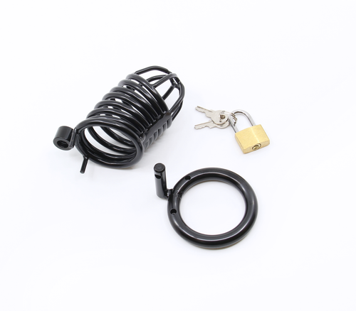Love in Leather - Male Chastity Cage - Black