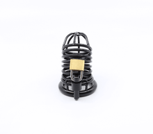 Load image into Gallery viewer, Love in Leather - Male Chastity Cage - Black - divasdenau