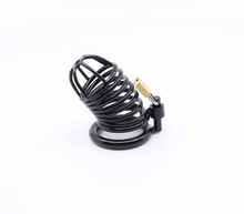 Load image into Gallery viewer, Love in Leather - Male Chastity Cage - Black - divasdenau