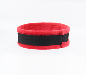 Love in Leather - Diamanté Embellished Soft Collar - 'Slave' - Red