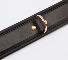 Load image into Gallery viewer, Love in Leather - Padded Leather Collar - Rose Gold Hardware