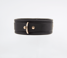 Load image into Gallery viewer, Love in Leather - Padded Leather Collar - Gold Hardware