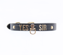 Load image into Gallery viewer, Love In Leather - 'Yes Sir' Collar - Gold