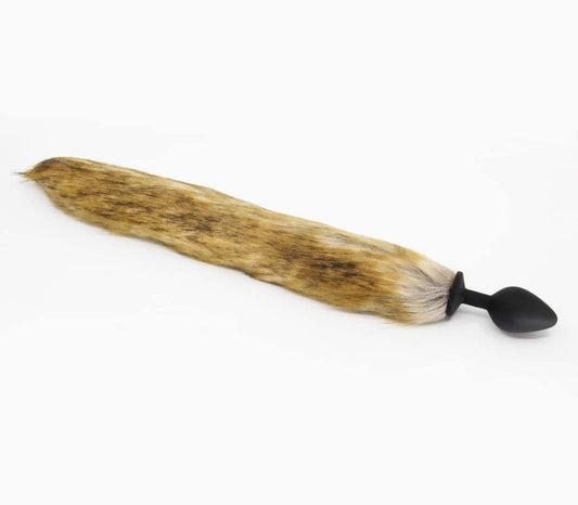Fox Tail Silicone Butt-Plug - Brown - divasdenau