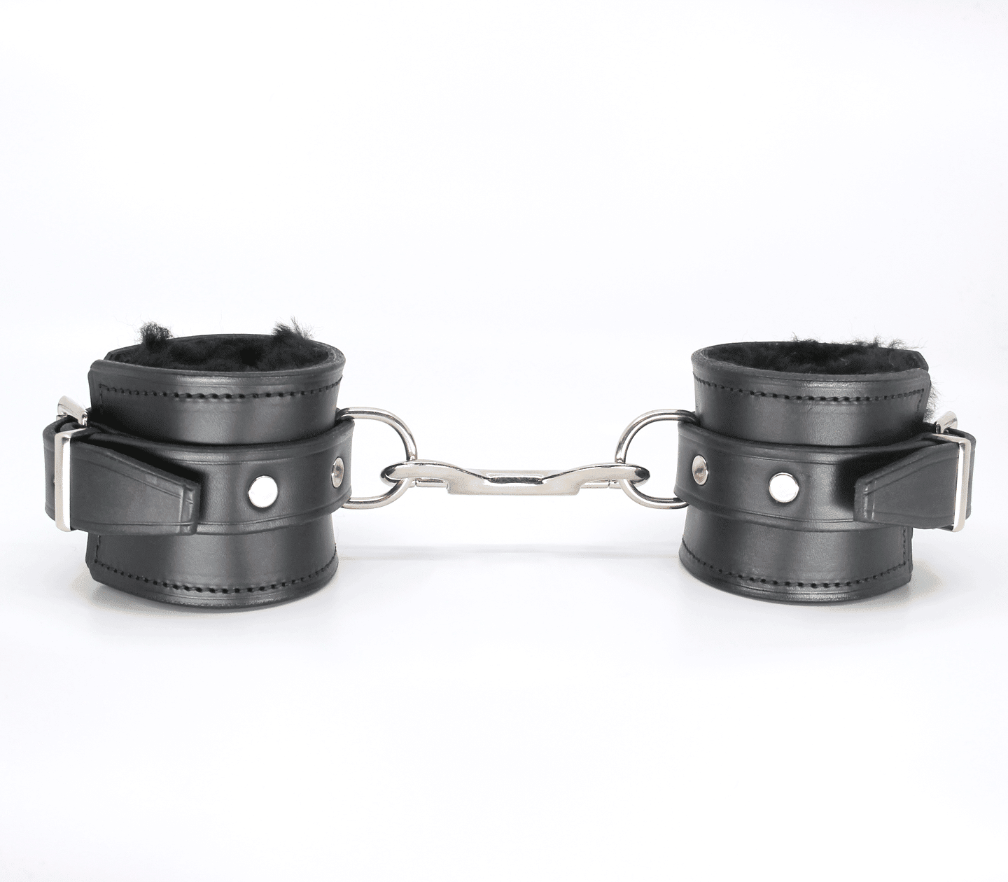 Sheepskin Lined Leather Cuffs - divasdenau
