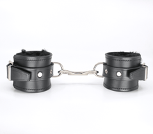 Load image into Gallery viewer, Love in Leather - Sheepskin Lined Leather Cuffs