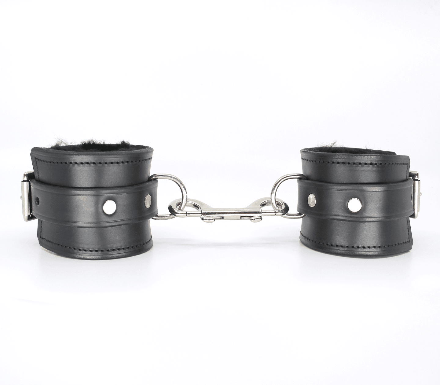 Sheepskin Lined Leather Cuffs - divasdenau