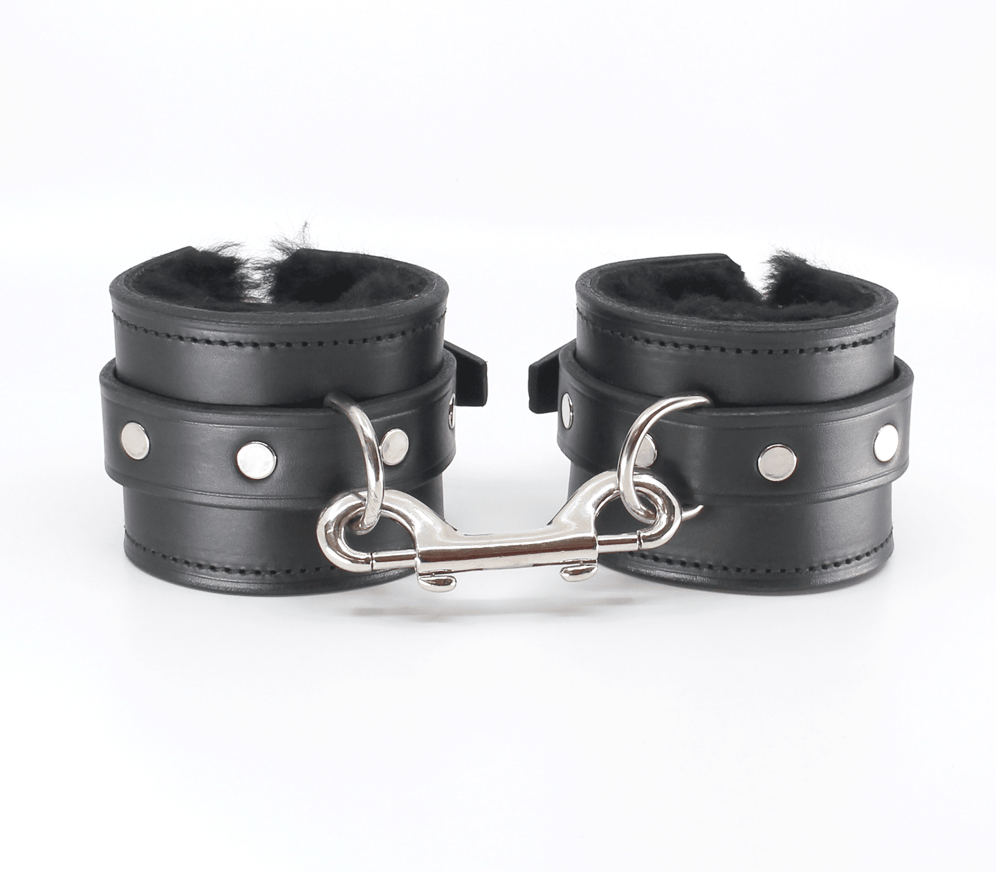 Sheepskin Lined Leather Cuffs - divasdenau