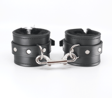 Load image into Gallery viewer, Love in Leather - Sheepskin Lined Leather Cuffs