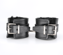 Load image into Gallery viewer, Love in Leather - Sheepskin Lined Leather Cuffs