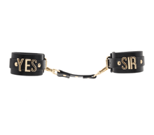 Load image into Gallery viewer, Love in Leather - 'Yes Sir' Cuffs - divasdenau