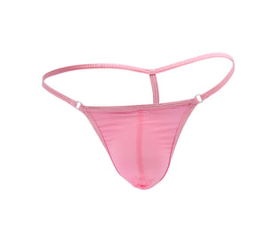 Love in Leather - Lycra G-String Baby Pink