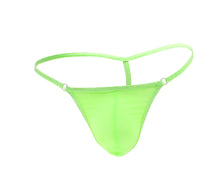 Load image into Gallery viewer, Love In Leather - Lycra G-String Green
