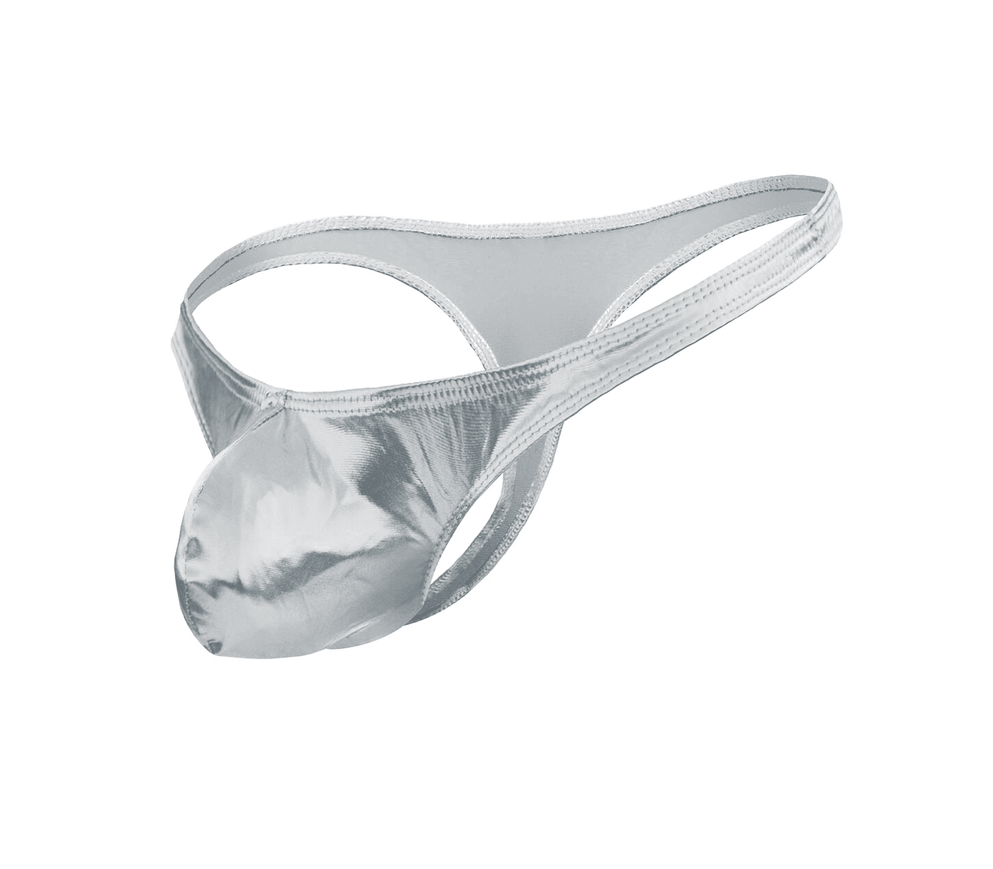 Metallic Jock Strap - Silver - divasdenau