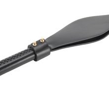 Load image into Gallery viewer, Love in Leather - Slapper Pointed Paddle - Gold Hardware