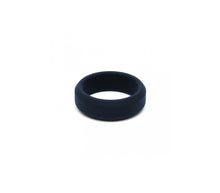 Load image into Gallery viewer, Love in Leather - Silicone Fat Boy Cock Ring - Black - divasdenau