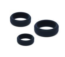 Load image into Gallery viewer, Love in Leather - Silicone Fat Boy Cock Ring - Black - divasdenau