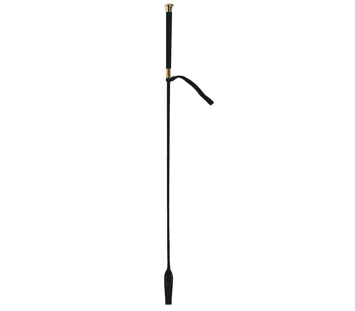Flexible Crop with Wrist Strap & Coloured Metal Hardware - Brass - divasdenau