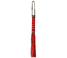 Load image into Gallery viewer, Suede Leather Whip with Studded Handle - Black