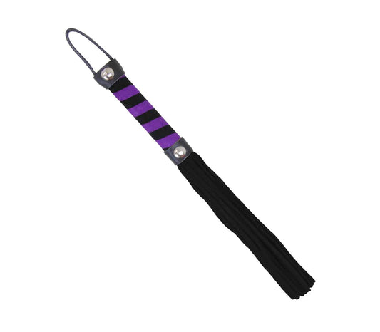 Suede Willy Whip with Striped Handle - Purple - divasdenau