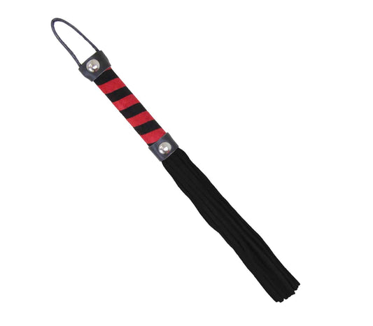 Suede Willy Whip with Striped Handle - Red - divasdenau