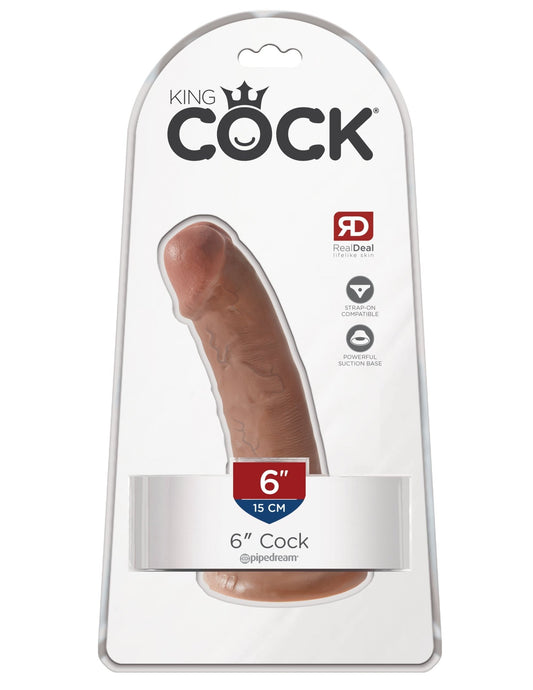 King Cock - 6" Cock - Tan - divasdenau